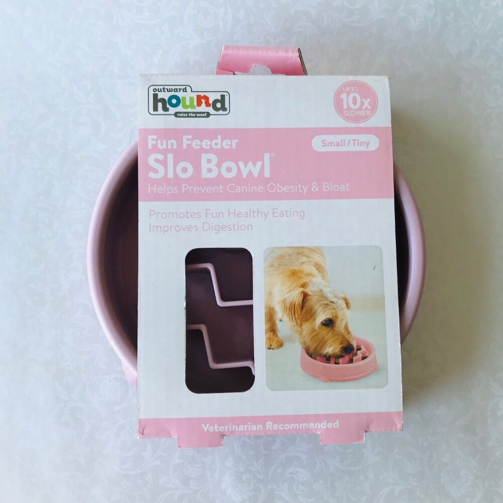 Dog Outward Hound Slo Bowl Pink Fun Feeder (Small/Tiny) Dogs